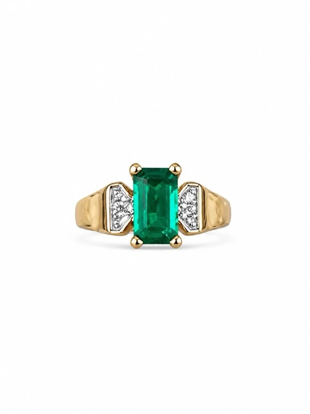 Enchanted Garden 10K Yellow Gold Emerald-Cut Statement Ring